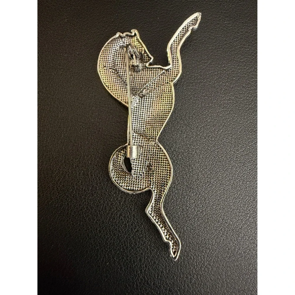 Horse  Brooch Silver Tone Equestrian
